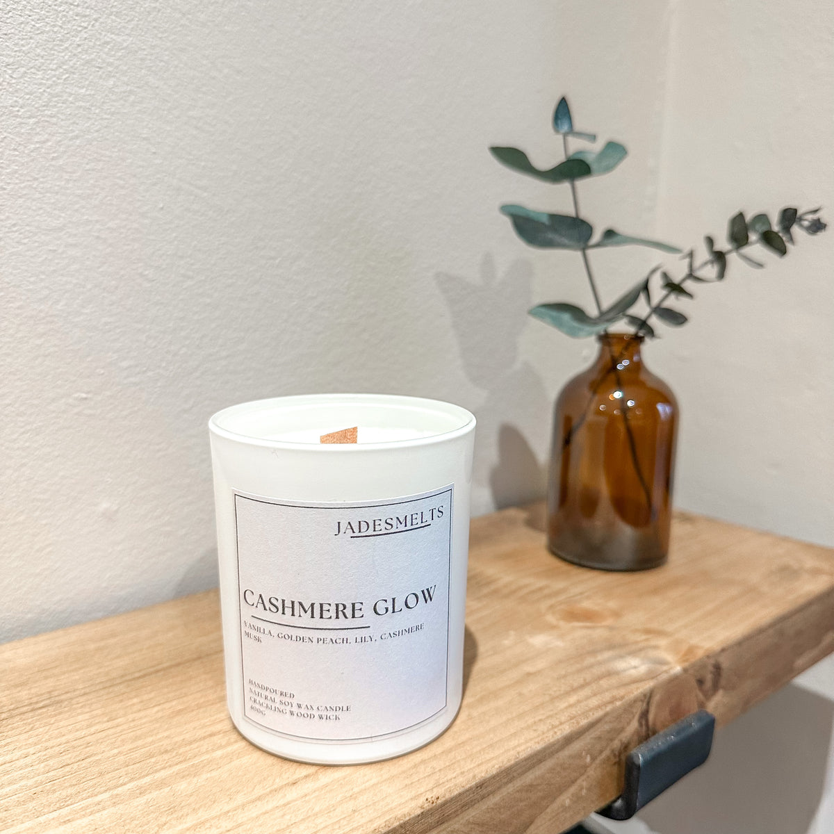 Cashmere Glow 20cl Wood Wick Candle jadesmelts