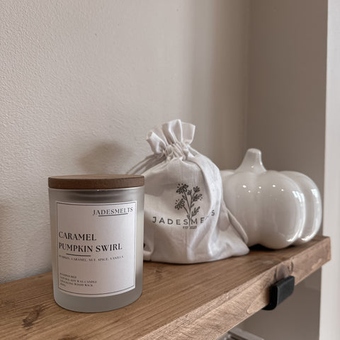 'Caramel Pumpkin Swirl' 20cl Wood Wick Candle