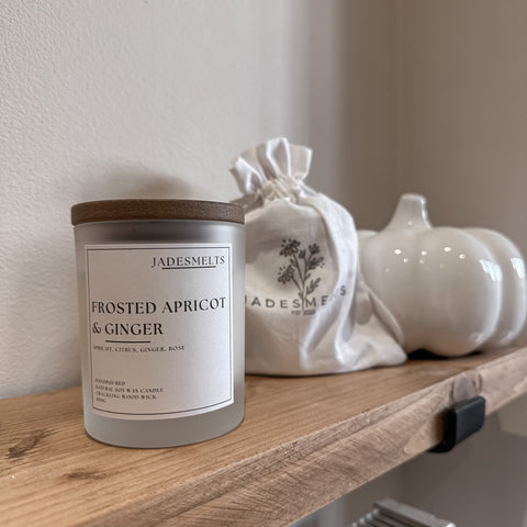 'Frosted Apricot & Ginger' 20cl Wood Wick Candle