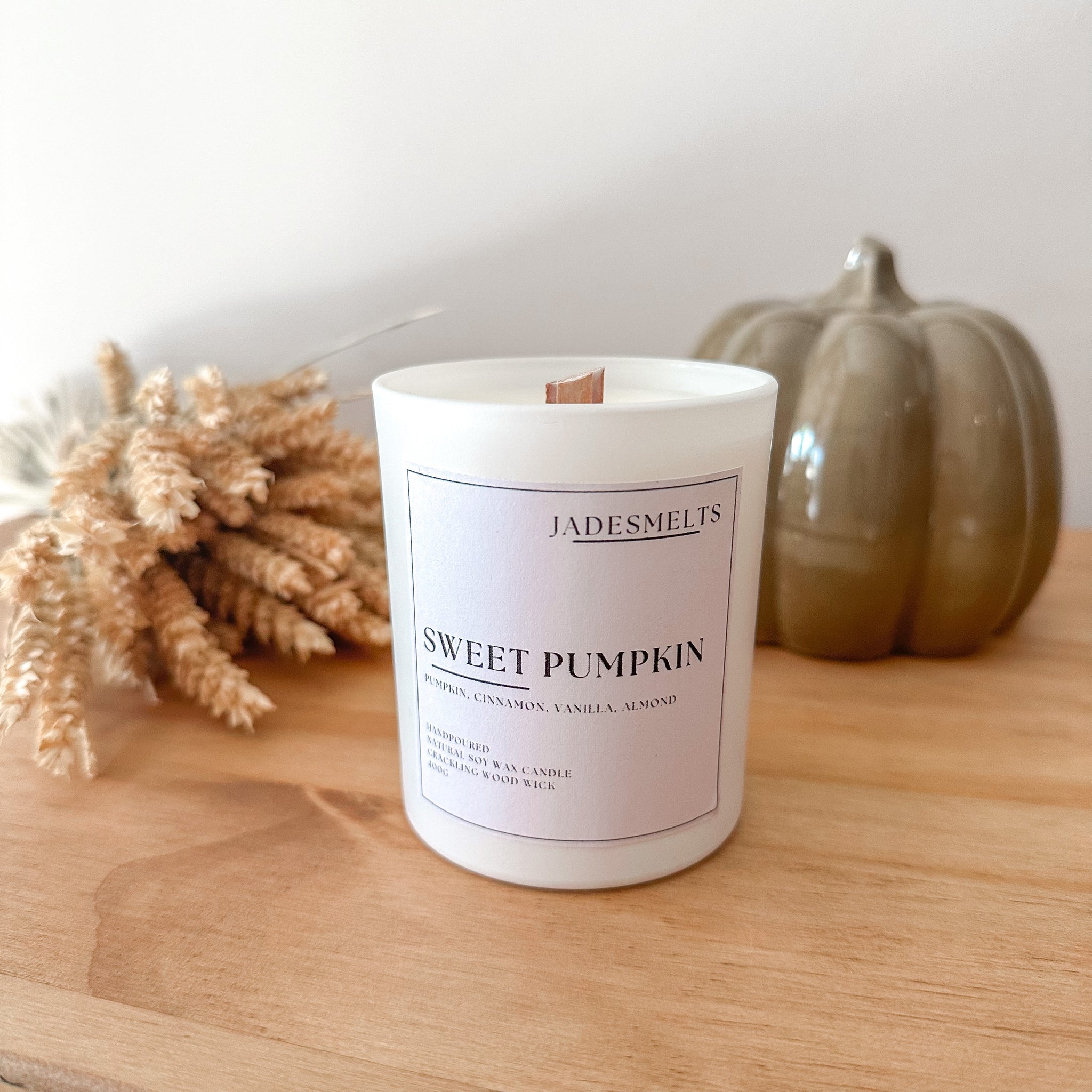 'Sweet Pumpkin' 20cl Wood Wick Candle